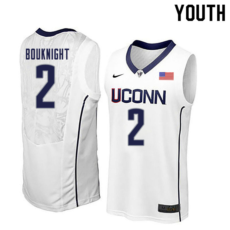 Youth #2 James Bouknight Uconn Huskies College Basketball Jerseys Sale-White